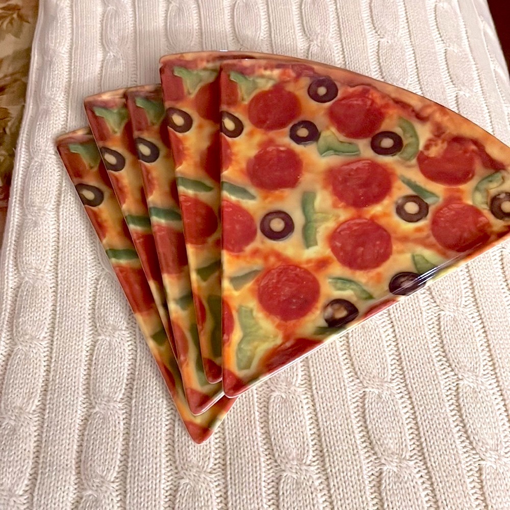 Pizza Plates Melamine Set of 5